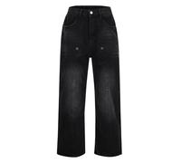 Genérico Baggy Jeans,Pantalones Sueltos para Hombres Y Mujeres DiseñO con SensacióN De FríO SensacióN De Calle De Alto Grado Pantalones Vaqueros De Gran TamañO