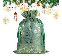 Genérico Bags with Drawstring - Gold Foil Burlap Drawstring Reusable Decor, Christmas Candy Pouch for Birthday Home Holiday New Year Kids Adults Family Friends Wedding Party Eve, 11.8x15.7in