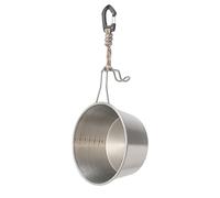 Genérico Bait Bowls, Stainless Steel Bait Cup, Powdered Fish Food Mixing Container, Multifunctional Angling Tackle, for Fishing, Outdoor, River, Lake, Sea, Travel