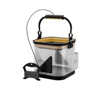 Genérico Bait Buckets Carp Fishing, Clear Live Fishing Bag, 9.45x8.66x8.66Inches, Durable Waterproof Construction, Easy Carry Design, Foldable Eva Portable Camping Storage for Outdoor Lakes
