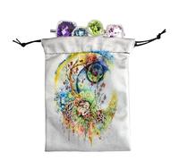 Generico BAJO COLASTRING Tarot | Bolsas de Papel de Tarot con Estampado Animal | Botón de Regalo de Doble Cara Color, Bolsas de Terciopelo portátiles para Tarjetas de Tarot, Dados, Joyas, Sxf10#,
