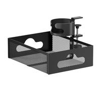 Genérico bajo organizador de escritorio - Rotación bajo cajón de mesa | de metal debajo del tablero organizador de escritorio para el hogar | Estante de papelería de rotación para TV