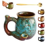 Genérico Bake Coffee Mug with Ergonomic Handle, Novelty Ceramic Glazed Pot Shaped Cup, Unique Multi-Purpose Ceramic Cup, for Hot Cold Drinks Milk Water Juice Latte Tea Beer Whiskey