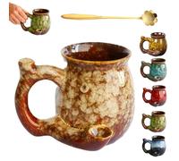 Genérico Bake Coffee Mug with Ergonomic Handle, Novelty Ceramic Glazed Pot Shaped Cup, Unique Multi-Purpose Ceramic Cup, for Hot Cold Drinks Milk Water Juice Latte Tea Beer Whiskey