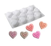 Generico Baking Vay - Moldes de silicona | Bandejas para magdalenas | Bandejas de magdalenas de silicona | Herramientas de cocción en tartas | Molde reutilizable con antiadherente corazón roto, gadget
