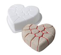 Generico Baking Vay - Moldes de silicona | Bandejas para magdalenas | Bandejas de magdalenas de silicona | Herramientas de cocción en tartas | Molde reutilizable con antiadherente corazón roto, gadget