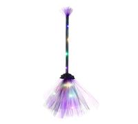 Genérico Balai De Sorcière - Balai De Sorcière Lumineux Halloween 65cm - Accessoire De Déguisement Avec Chaîne LED Pour Filles Garçons Décoration Intérieure Extérieure Soirées Costumées Et Jeux