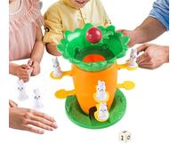 Generico Balancing Board Game - Family Games For Kids | Carrot Tower Design Interactive Toys With 8 Bunny Figurine | Familys Games | For Kids Ages 3+ Home School Classroom Partys