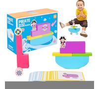 Genérico Balancing Tower Game, Stack Puzzle Blocks, 40-Piece Sensory Educational Toy, Sturdy Wooden Game for Kids Boys Girls Adults, Family Fun Activity for Indoor Outdoor, Stem Learning Development