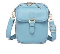 Genérico Balconfoster Crossbody, Vintage Leather Shoulder Wallet,Large Capacity (Light Blue)