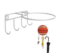 Genérico Ball Holder, Wall Mount Rack, Space-Saving Vertical Display, Heavy-Duty Steel Construction, Sports Ball Organizer, Ideal for Basketball, Football, Soccer, Volleyball, Garage Use
