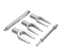 Genérico Ball Joint Remover, 5X Pickle Fork Tools Set, Joint Splitter, Automotive Tool with Case, Forks Type Separator Kit for Auto, Truck, SUV, Car Maintenance Repair, Color Silver