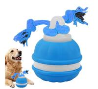 Genérico Ball on a Rope - Denta Fun Ball | Natural Rubber with Mint Flavor | Battery-Operated Toy with Rope, Colorful Chew Supply. All Breed Sizes. Automatic Puppy Rolling Balls