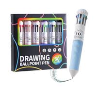 Genérico Ball Pen - 6 piezas 10 IN 1 para escritura | Multi-Ink Color with