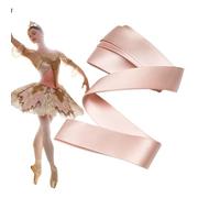 Genérico Ballet Dance Wrap, Footwear Accessory, Comfortable Elastic Satin Ribbon, Customizable Tie Support, Beige Tone Extra Length, for Adult Teen Kids, Indoor Training Stage Event Use