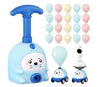 Generico Balloon Launcher Toy Set 2026 - PP 19.5x13.5x10.5cm 320g Pink Blue Yellow - 2 In 1 Ground Racing Air Flying Animal Car For Kids - DIY Physics Learning Kit