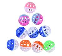 Genérico Ballspielzeug Für Katzen - 10 Stück Kätzchenbälle Mit Glocke, Lattice Balls Pet Puppy Pounce Rasselspielzeug, Haustierprodukte Für Katzen Und Hunde