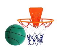 Genérico balón de baloncesto silencioso - PU 18 cm | Cesta interior con | Pelota Deportiva Suave Equipo Gimnasio Casa Piso Pared Entrenamiento Muscula