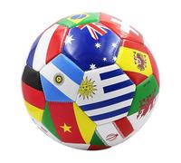 Genérico Balón de Fútbol Talla 5, PVC Ligero, Diseño Banderas del Mundo, para Niños y Adultos, Entrenamiento, Fiestas y Juego al Aire Libre (A)