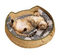 Generico Baloncesto para gatos | Comfortable Woven Washable Kitten Mat | Cat Desk Bed - for Outdoor Winter Travel Car Camping Desk Bedside Window Chair Couch Room Shelter