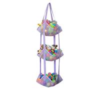 Genérico Baloncesto Storage - 3 Tier Over The Door Ball Holder Bag, Vertical Sports Equipment Storage, for Basketball Voleibol Fútbol Gym School Home Garage