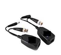 Genérico Balun de vídeo HD de 8 MP con conectores BNC a RJ45 y cable CAT5e de 6 pares trenzados for cámaras 4K AHD TVI CVBS.(1 Pair)