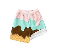 Genérico Bañador de Doble Capa para niño con cordón y Estampado de Hielo, cómodo Traje de baño de Playa para niños y jóvenes, natación Activa y Surf. (150)