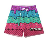 Genérico Bañador Hombre Corto con Estampado De Helado Derritiéndose Cordón Moderno para Playa Natación Y Entrenos Shorts De Baño Versátiles para Toda Temporada