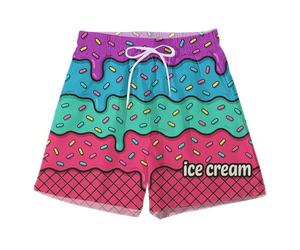 Genérico Bañador Hombre Corto con Estampado De Helado Derritiéndose Cordón Moderno para Playa Natación Y Entrenos Shorts De Baño Versátiles para Toda Temporada