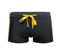 Genérico Bañador Hombre Costume da bagno da uomo Alla Moda a Pois Piatto Sportivo per il Corpo Fitness muscolare ad asciugatura rapida (Black, M)