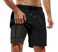 Genérico Bañador Hombre Secado Rápido Bañadores Short de Playa Pantalones Cortos Forro Malla y Cordón Natación Surf Pantalon Corto Deportivos divididos Piscina Vacaciones