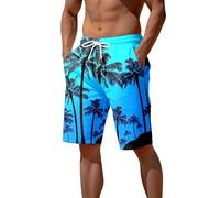 Genérico Bañador Hombre Secado Rápido,Pantalon Corto con Cordón para Playa Pantalones Cortos de baño Color arcoíris Natación Surf Bermudas Largo Rodilla Piscina Vacaciones