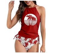 Genérico Bañador Mujer Reductor Barriga - Costume Da Bagno Tankini Da Donna Dimagrante In Due Pezzi con Fondo A Vita Alta