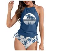 Genérico Bañador Mujer Reductor Barriga - Costume Da Bagno Tankini Da Donna Dimagrante In Due Pezzi con Fondo A Vita Alta
