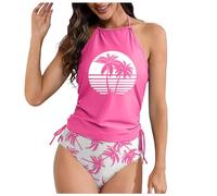 Genérico Bañador Mujer Reductor Barriga - Costume Da Bagno Tankini Da Donna Dimagrante In Due Pezzi con Fondo A Vita Alta