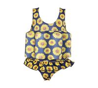 Genérico Bañador Niña Entero - Traje de baño de Chaleco para niñas Chaleco de natación de Alta flotabilidad para niños (1 año a 8 años) (Yellow 5-7Years)