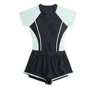 Genérico Bañador Niña Natacion Trajes de Baño para Niñas Conjunto de Natación Infantil con Camiseta y Pantalones Cortos Deportivos