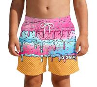 Genérico BañAdor NiñO Natacion,Pantalones Cortos De Playa para NiñOs con Estampado Degradado De Hielo para El Verano BañAdores Ligeros para NiñOs Ajuste CóModo Ideal para La Arena Y La Playa