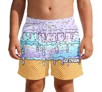 Genérico BañAdor NiñO Natacion,Pantalones Cortos De Playa para NiñOs con Estampado Degradado De Hielo para El Verano BañAdores Ligeros para NiñOs Ajuste CóModo Ideal para La Arena Y La Playa