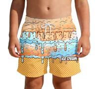 Genérico BañAdor NiñO Natacion,Pantalones Cortos De Playa para NiñOs con Estampado Degradado De Hielo para El Verano BañAdores Ligeros para NiñOs Ajuste CóModo Ideal para La Arena Y La Playa