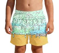 Genérico BañAdor NiñO Natacion,Pantalones Cortos De Playa para NiñOs con Estampado Degradado De Hielo para El Verano BañAdores Ligeros para NiñOs Ajuste CóModo Ideal para La Arena Y La Playa