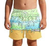 Genérico BañAdor NiñO Natacion,Pantalones Cortos De Playa para NiñOs con Estampado Degradado De Hielo para El Verano BañAdores Ligeros para NiñOs Ajuste CóModo Ideal para La Arena Y La Playa