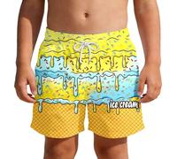 Genérico BañAdor NiñO Natacion,Pantalones Cortos De Playa para NiñOs con Estampado Degradado De Hielo para El Verano BañAdores Ligeros para NiñOs Ajuste CóModo Ideal para La Arena Y La Playa