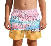 Genérico BañAdor NiñO Natacion,Pantalones Cortos De Playa para NiñOs con Estampado Degradado De Hielo para El Verano BañAdores Ligeros para NiñOs Ajuste CóModo Ideal para La Arena Y La Playa