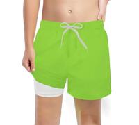 Genérico Bañador Niño Ropa de Baño Bañadores Cortos para Lunares con Forro 2 en 1 Compresión Traje Secado Rápido Shorts Natacion Protección UV 50 Natación 7 a 14 años