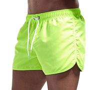 Genérico Bañador para Hombre De Los Años 80 Y 90 Shorts De Playa De Secado Rápido con Bolsillos Laterales Pantalones Cortos De Natación Regular Y Cordón Swimsuit para Las Vacaciones