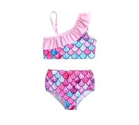 Genérico BañAdor para NiñAs De 10 AñOs,Traje De BañO De Escamas De Pez para NiñAs Vestido para NiñAs Traje De BañO De Aguas Termales para NiñOs