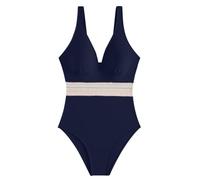 Genérico Bañador Push Up con Relleno Trajes de Baño Mujer Swimsuit For Women Tummy V Neck Ruched Bathing Suit Swimwear Bañador Reductor Barriga Tankini de Baño Mujer (Blue,L)