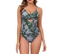 Genérico Bañador Reductor Mujer Barriga Traje de Baño Traje de Baño para Mujer,Moderno Y Sexy,Sin Espalda,Que Cubre El Vientre,Adelgazante Y Ajustado. Reductor (Green,M)