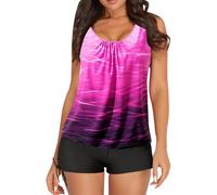 Genérico Bañador Talla Grande Trajes de Baño Mujer 2 Piezas Women's Spring/Summer Solid Color Camisole Split Sleeveless Bikini Set with Breast Topper Bañador Natacion con Sujetador Bikini (Red,M)